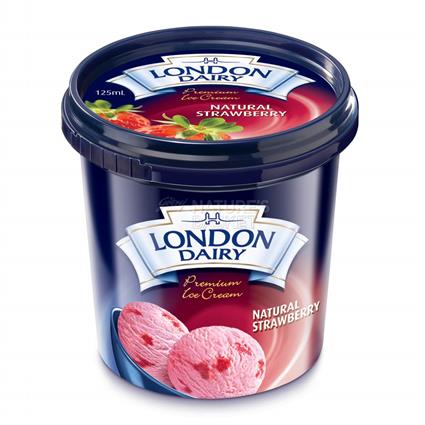 London Dairy Ice Cream Natural Strawberry 125Ml