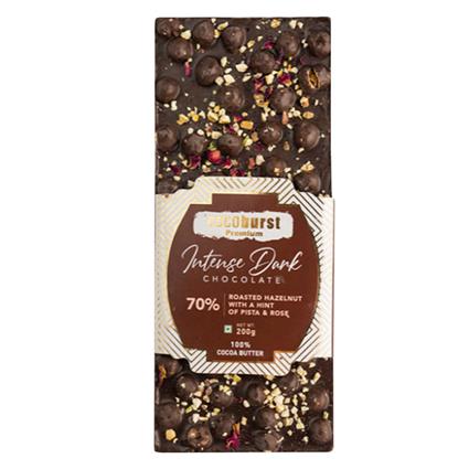 Cocoburst Intense Dark Chocolate Bar With Roasted Hazelnuts 200g