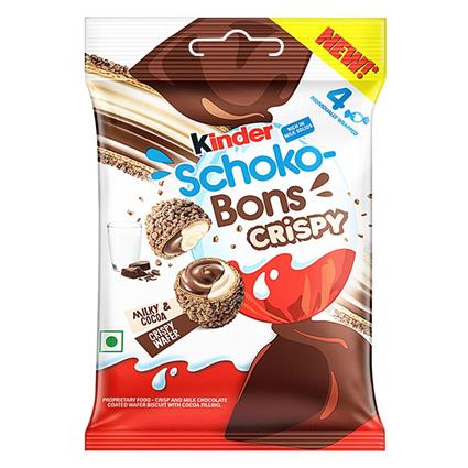 Kinder Schoko Bons Crispy Wafer Milky And Cocoa Crispy 5.6G X Pack Of 4