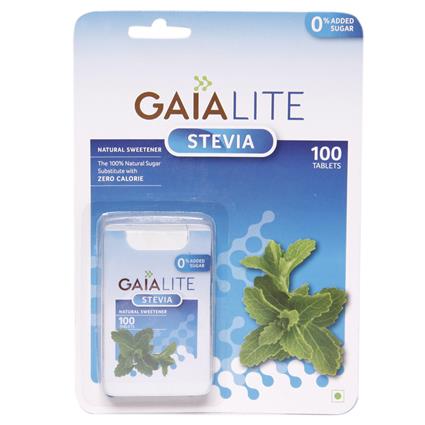Gaia Lite Stevia Natural Sweetner, 100 Tablet