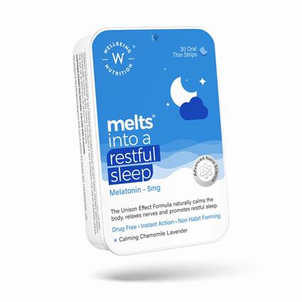 Wellbeing Nutrition Melts Restful Sleep Box (Pack Of 30 Oral Strips)