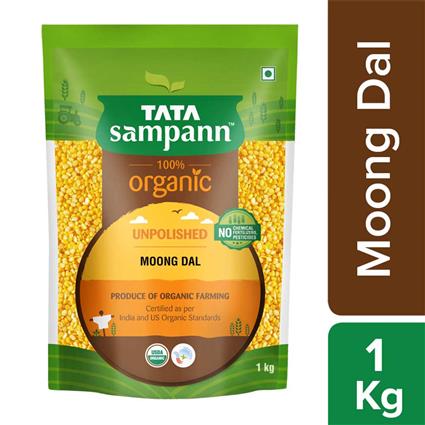 Tata Organic Moong Dal1 Kg Pouch