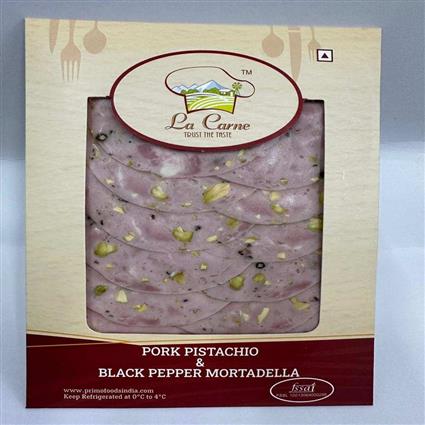 La Carne Pork Pistachio & Black Pepper Mortadella 150 Gm