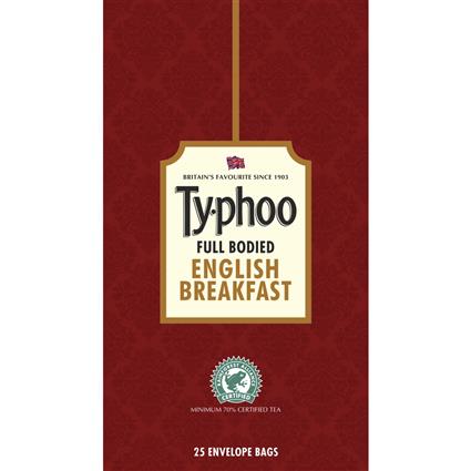 Typhoo English Breakfast Tea (25 Tea Bags) Box