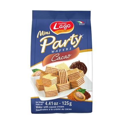 Lago Cocoa Cream Mini Party Wafers, 125G