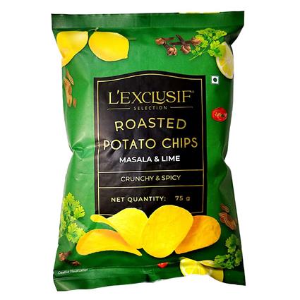 L Exclusif Masala Lime Roasted Potato Chips 80G