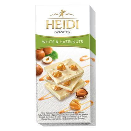 Heidi Grandor Whole And Cornflakes White And Hazelnuts Chocolate Bar 100G