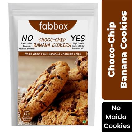 Fabbox Choco Chip Banana Cookies, 220G Pack
