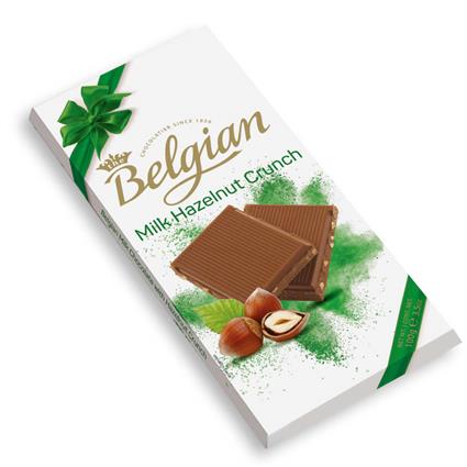 The Belgian Milk Hazelnut Crunch Chocolate 100G