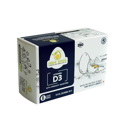 Abhi Eggs Vitamin D3 With Immunity Boosters 6Pcs Carton
