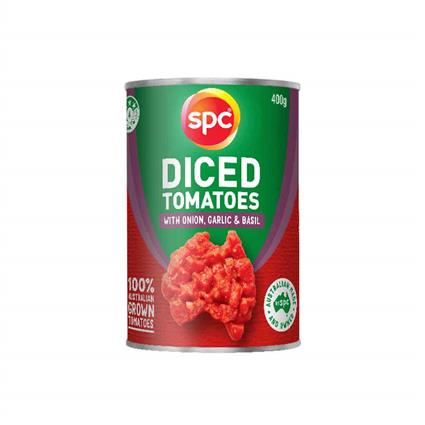 Spc Diced Tomatoes Onion Garlic & Basil 400G