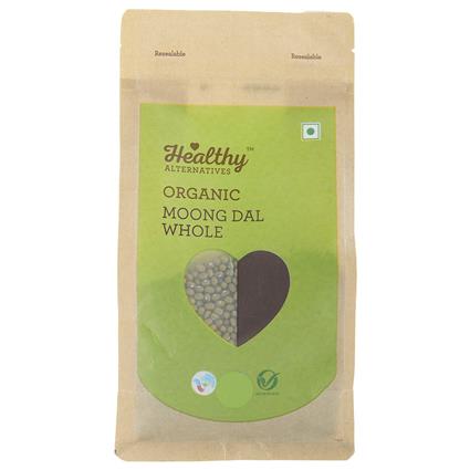 Healthy Alternatives Organic Moong Dal Whole 500G Pouch