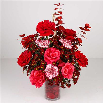 Red Vase Arrangement