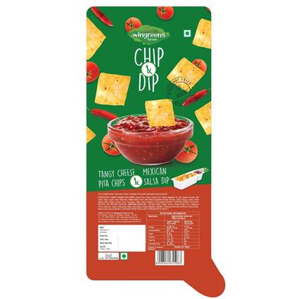 Wingreens Farms Tangy Cheese Pita Chips With Mexican Salsa Dip70g