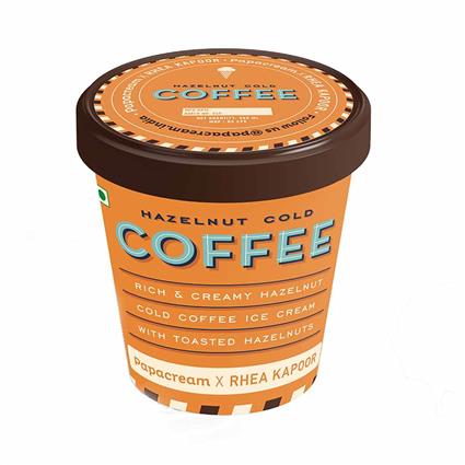 Papacream Hazelnut Cold Coffee Ice Cream, 500Ml Tub