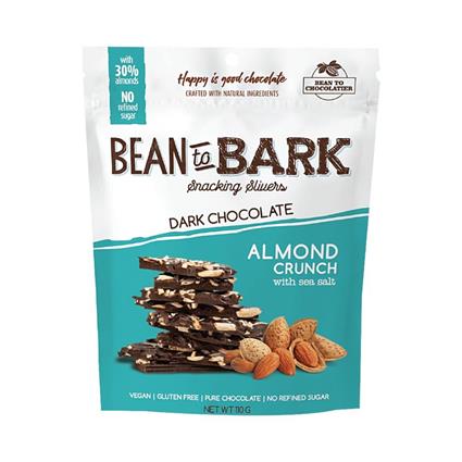 Bean To Bark Dark Chocolate Almond Crunch 110G Pouch