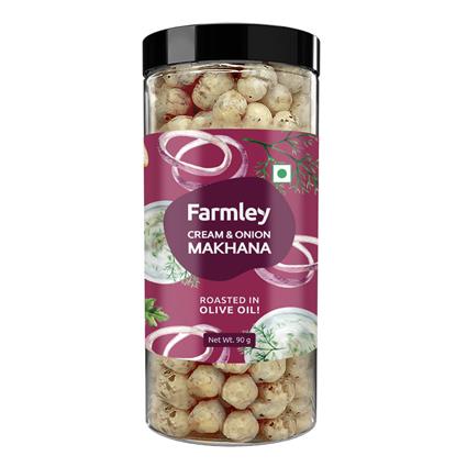 Farmley Cream & Onion Makhana, 90G Jar