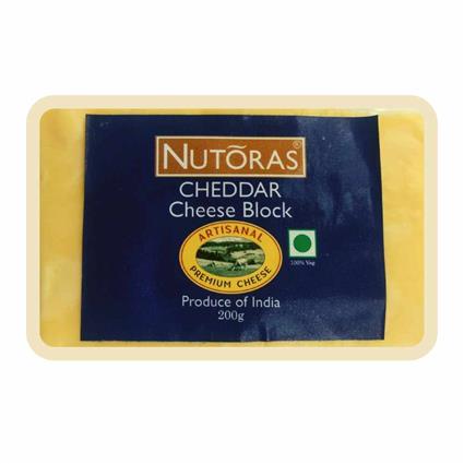 Nutoras Cheddar Cheese Block,200G