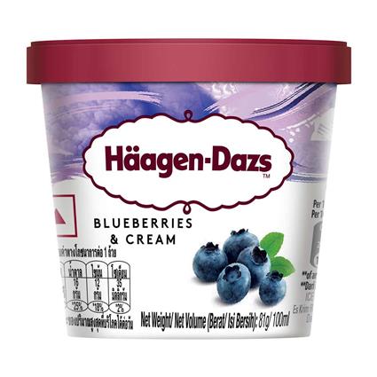 Haagen-Dazs Ice Cream - Blueberries & Cream Tub 100Ml