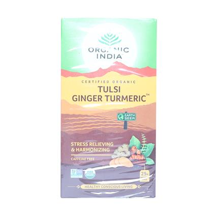 Organic India Tulsi Ginger Tea (25 Tea Bags)