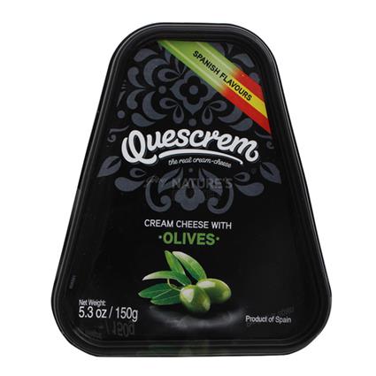 Quescrem Cream Cheese With Spanish Olives, 150G Box