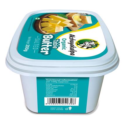 Akshayakalpa Table Butter Salted Organic 200G Tub