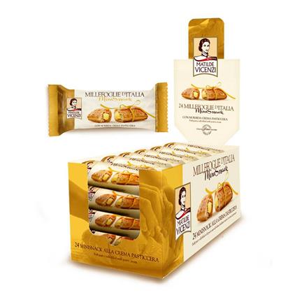 Matilde Vicenzi Mini Snack Puff Pastry Rolls Filled 25G 