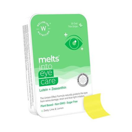 Wellbeing Nutrition Melts Eye Care Vitamins With Lutemax 2020 (Lutein + Zeaxanthin) Bilberry Beetroot Box (Pack Of 30 Strips)