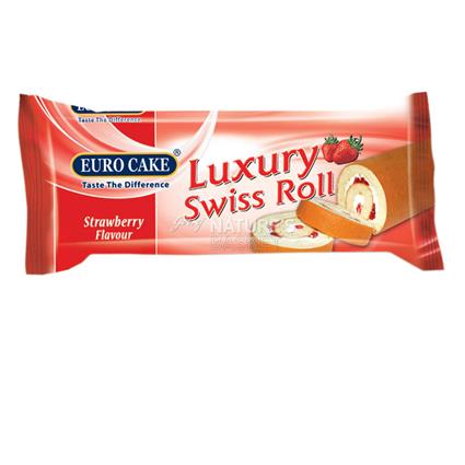 Luxury Strawberry Swiss Rolls - Euro Cake
