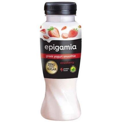 Epigamia Zero Added Sugar Smoothie - Strawberry, 210 Ml