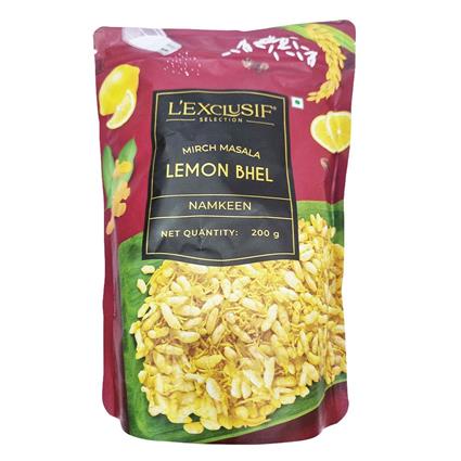 LExclusif Low Calories Snacks Lemon Bhel, 200G Pouch