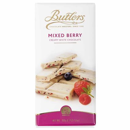 Butlers Mixed Berry White Chocolate Bar, 100G Pack