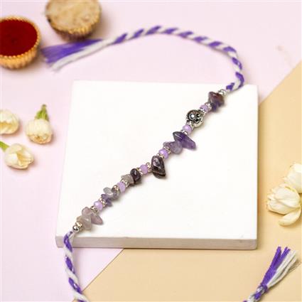 Phool Semi-Precious Amethyst Stone Rakhi