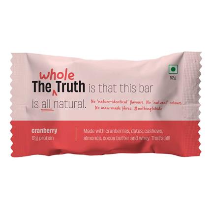 The Whole Truth Cranberry Protein Bar 52G Packet