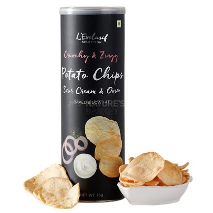 Lexclusif Roasted Potato Chips Sour Cream Onion 80G Tin