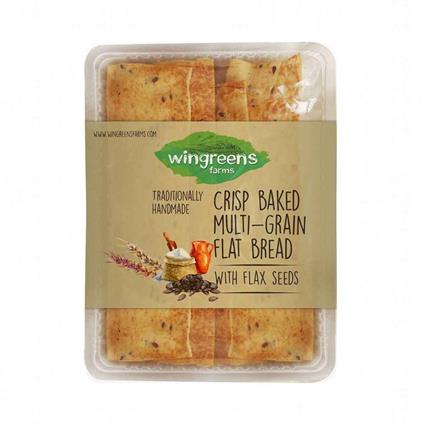 Wingreens Farms Crispy Baked Multigrain Flat Bread With Flax Seeds, 100G Pack