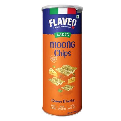 Flaveo Moong Chips Cheese N Herbs Baked 150G