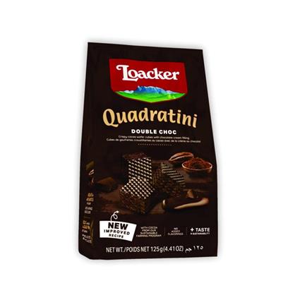 Loacker Double Chocolate Wafer Biscuits 125G Box