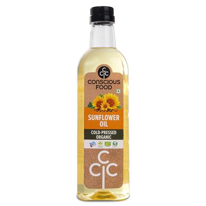 Conscious Food Organic Sunflower Oil 500Ml Bottle