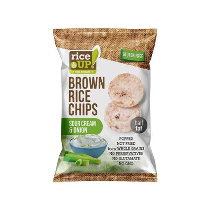 Riceup Sour Cream & Onion Brown Rice Chips 60G