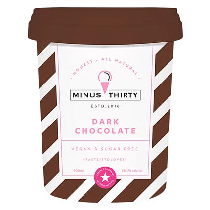 Minus Thirty Ice Cream Dark Chocolate Vegan And Sugar Free 500Ml