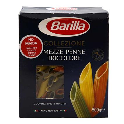 Barilla Mezze Penne Tricolore 500G Box