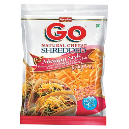 Go Natural Cheese Shredded Mexican Style, 150G Pouch