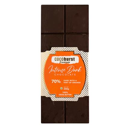 Cocoburst Intense Dark Chocolate Bar With A Hint Of Orange 200G