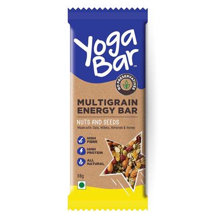 Yoga Bar Multigrain Energy Bar Nuts N Seed, 38G Packet