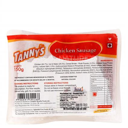 Tannys Sausage Chicken 150G Pouch