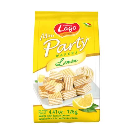 Lago Lemon Cream Mini Party Wafers ,125G