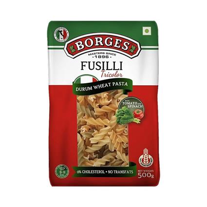 Borges Tricolor Fusilli Pasta 500G Pouch