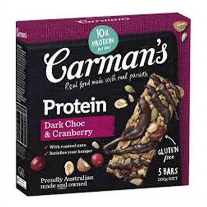 Carmans Protein Dark Chocolate Cranberry Bar 200G