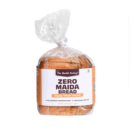 The Health Factory Zero Maida Whole Wheat Bread, 250G Pack